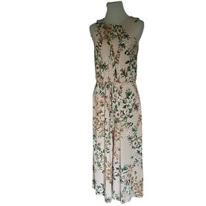 London Times Cropped Jumpsuit, floral blush size 4